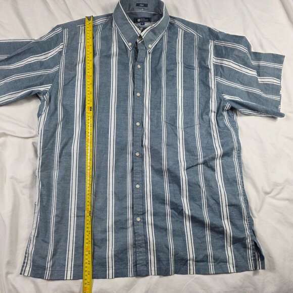 Reyn Spooner Classic Mens Size XL Blue White Striped Button Up Shirt Casual - Picture 8 of 9
